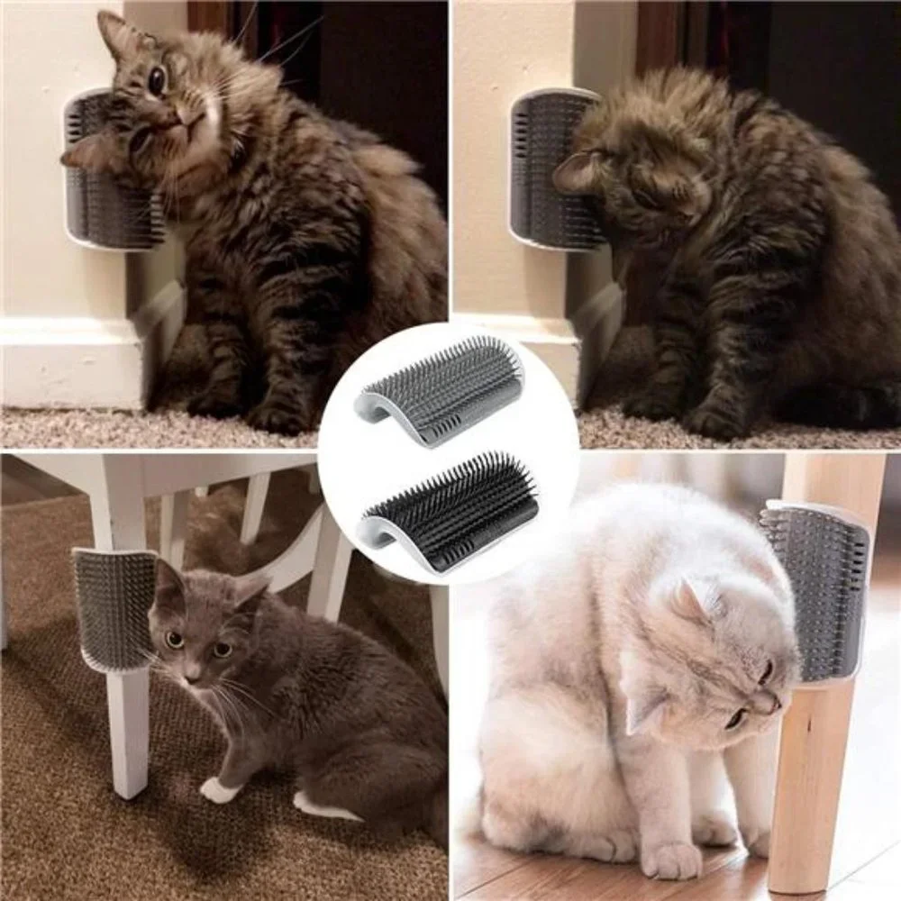 5 Pack Cat Groomer Brush Set Corner Massage Combs with Catnip